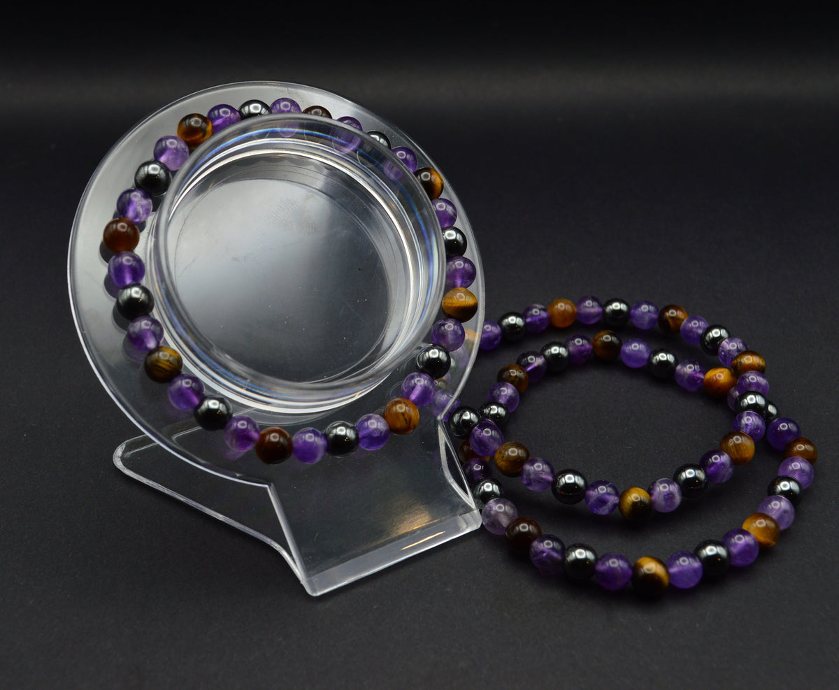 Amethyst, Hematite & Tiger’s Eye