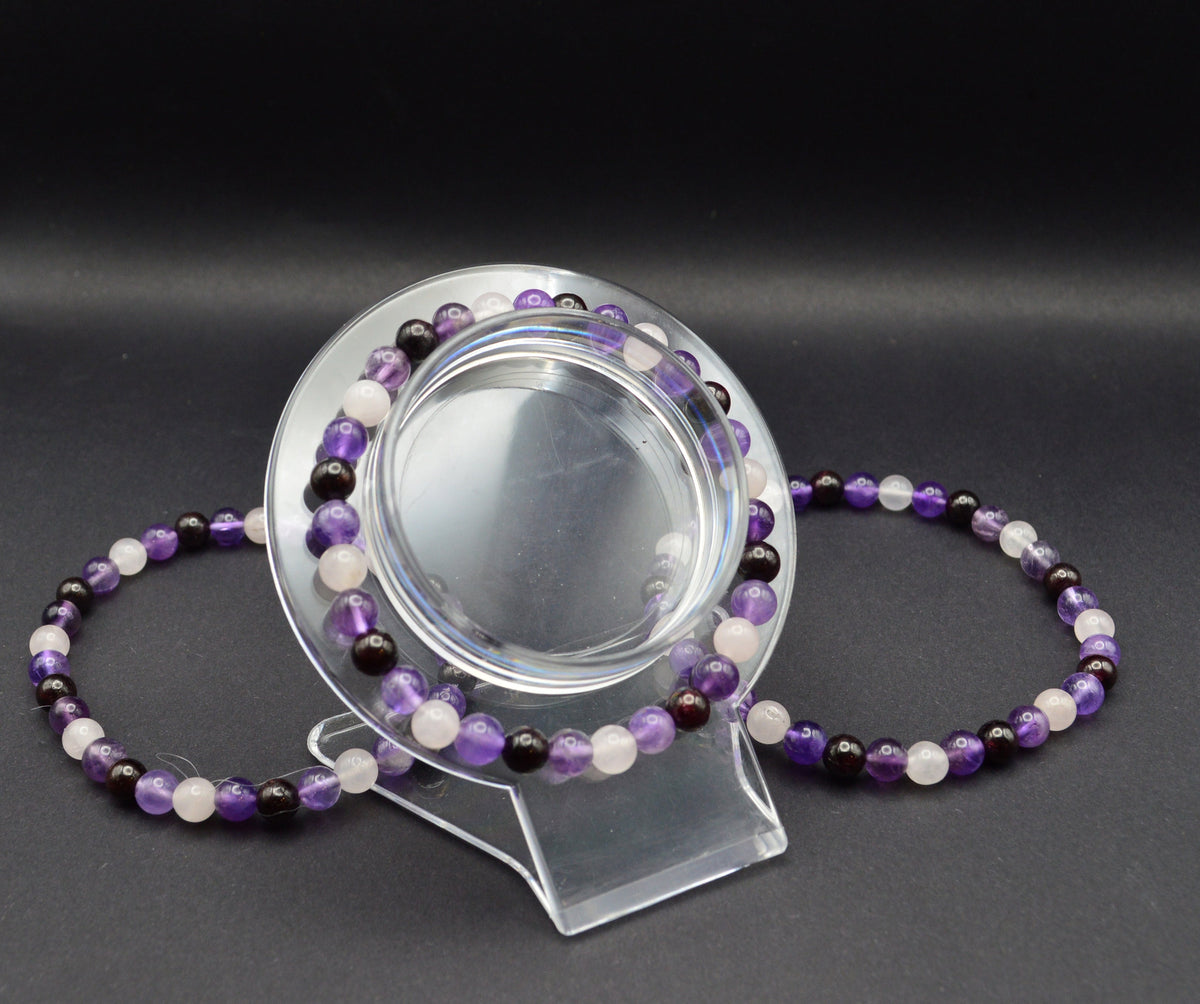 Amethyst, Garnet & Rose Quartz