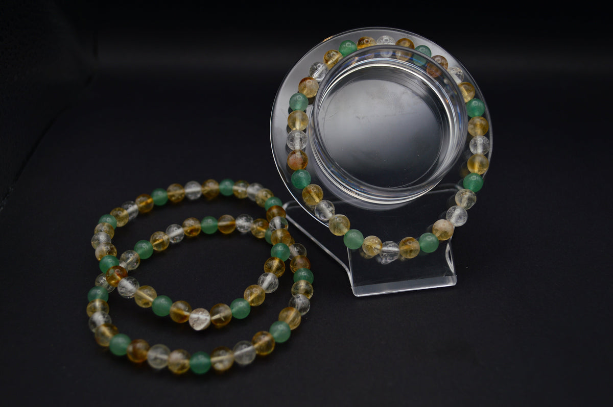 Clear Quartz, Green Aventurine & Citrine