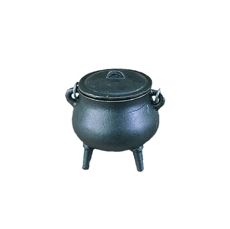 Mini Cast Iron Cauldron with Lid | 3.5-Inch Ritual Cauldron