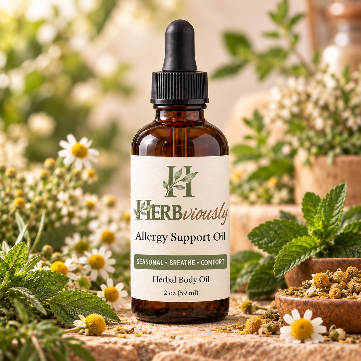 Seasonal Comfort (Allergy) Body Oil | Lightweight Botanical Oil for Seasonal Care