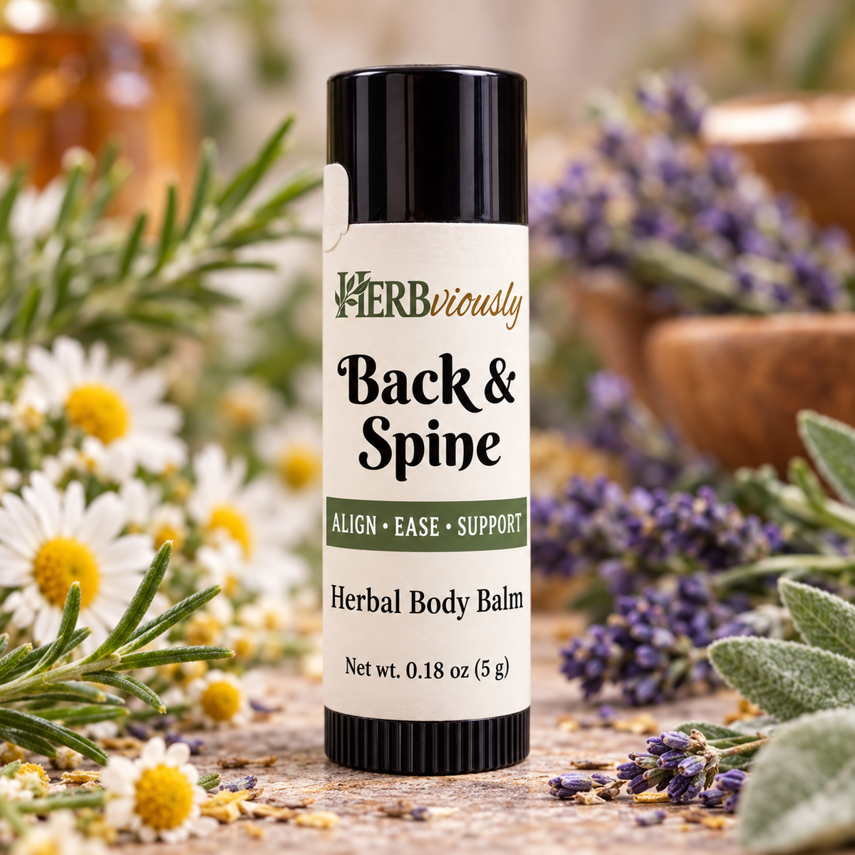 Back & Spine Balm | Botanical Balm for Back Comfort