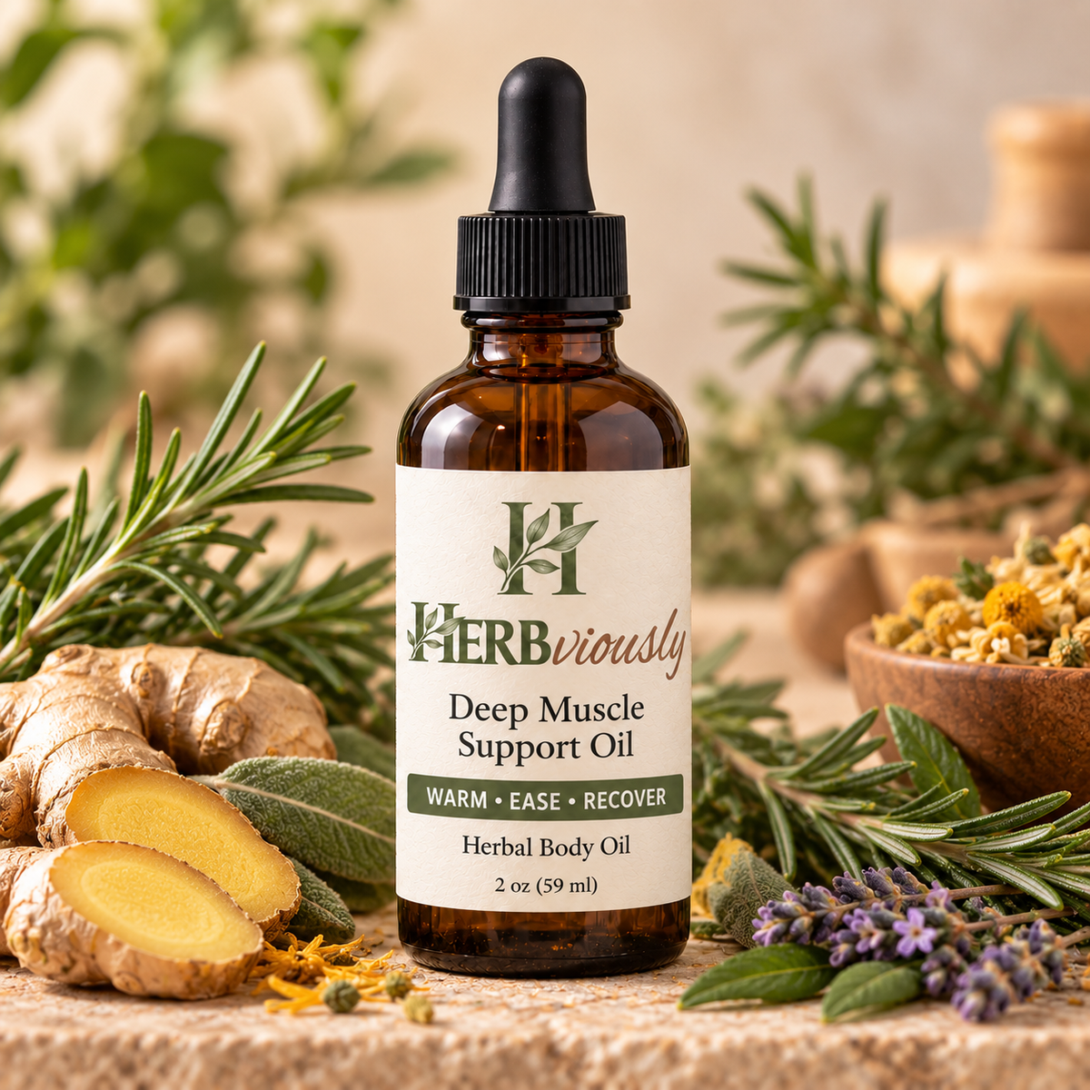 Muscle Support Body Oil | Lightweight Botanical Oil for Deep Muscle Comfort