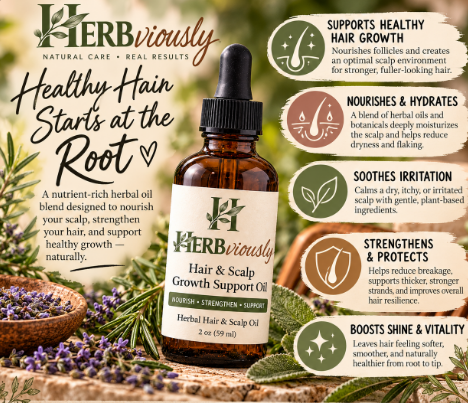 Scalp & Hair Growth Support Oil | Herbal Scalp Serum