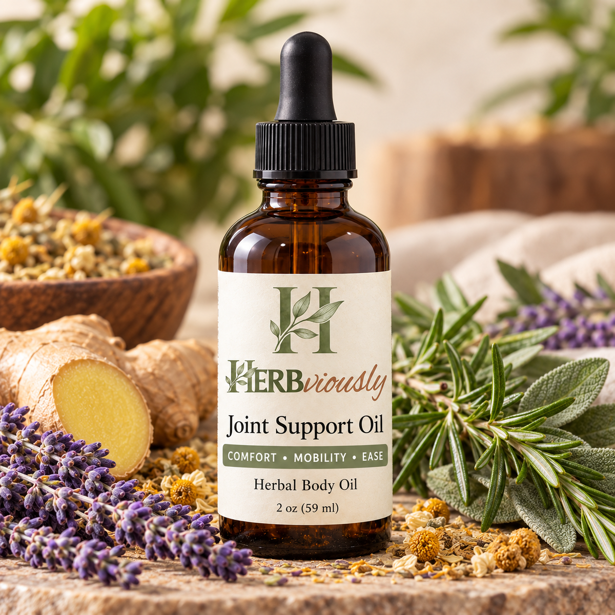 Joint & Mobility Blend Body Oil | Lightweight Botanical Oil for Daily Movement