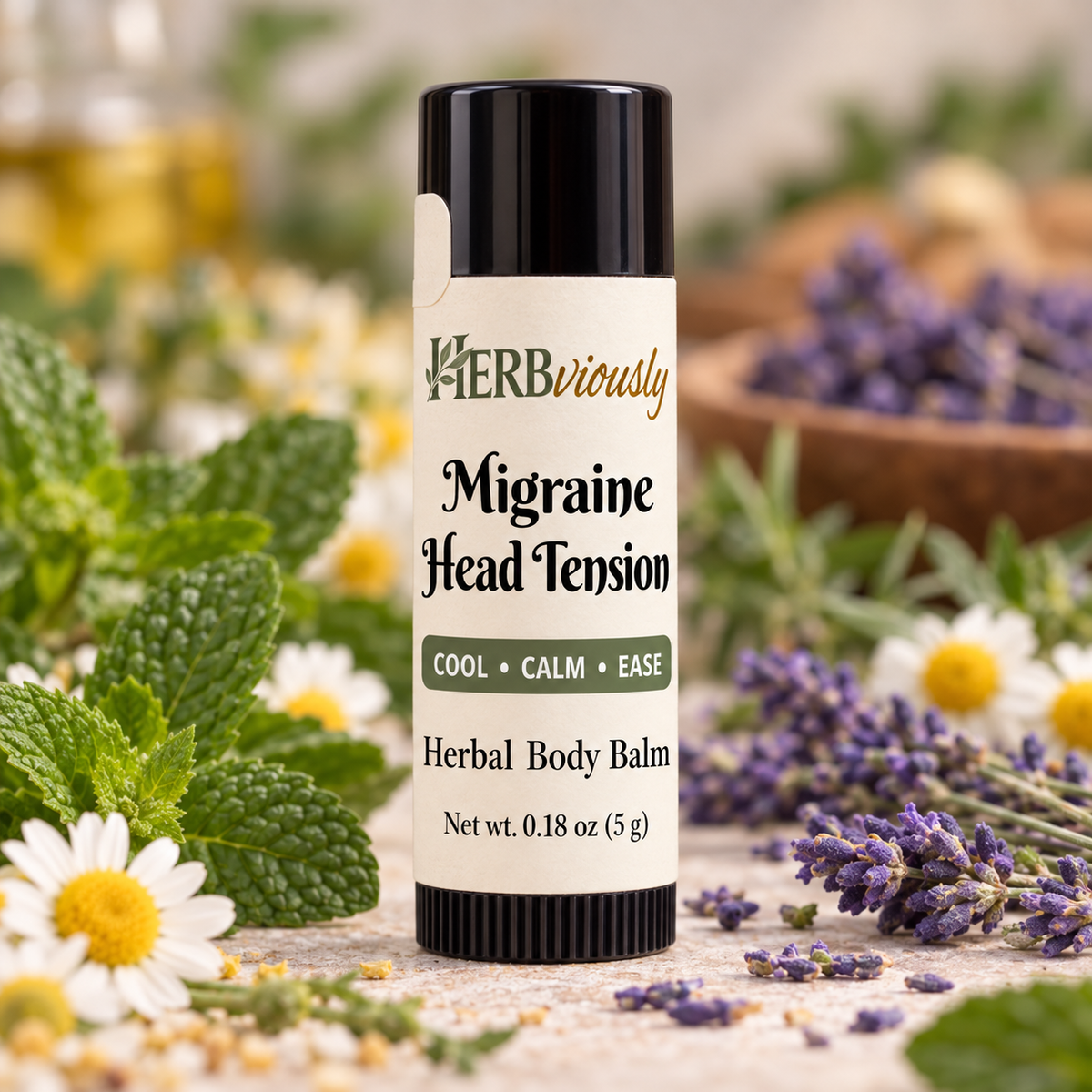 Head & Temple (Migraine) Balm | Botanical Balm for Targeted Comfort
