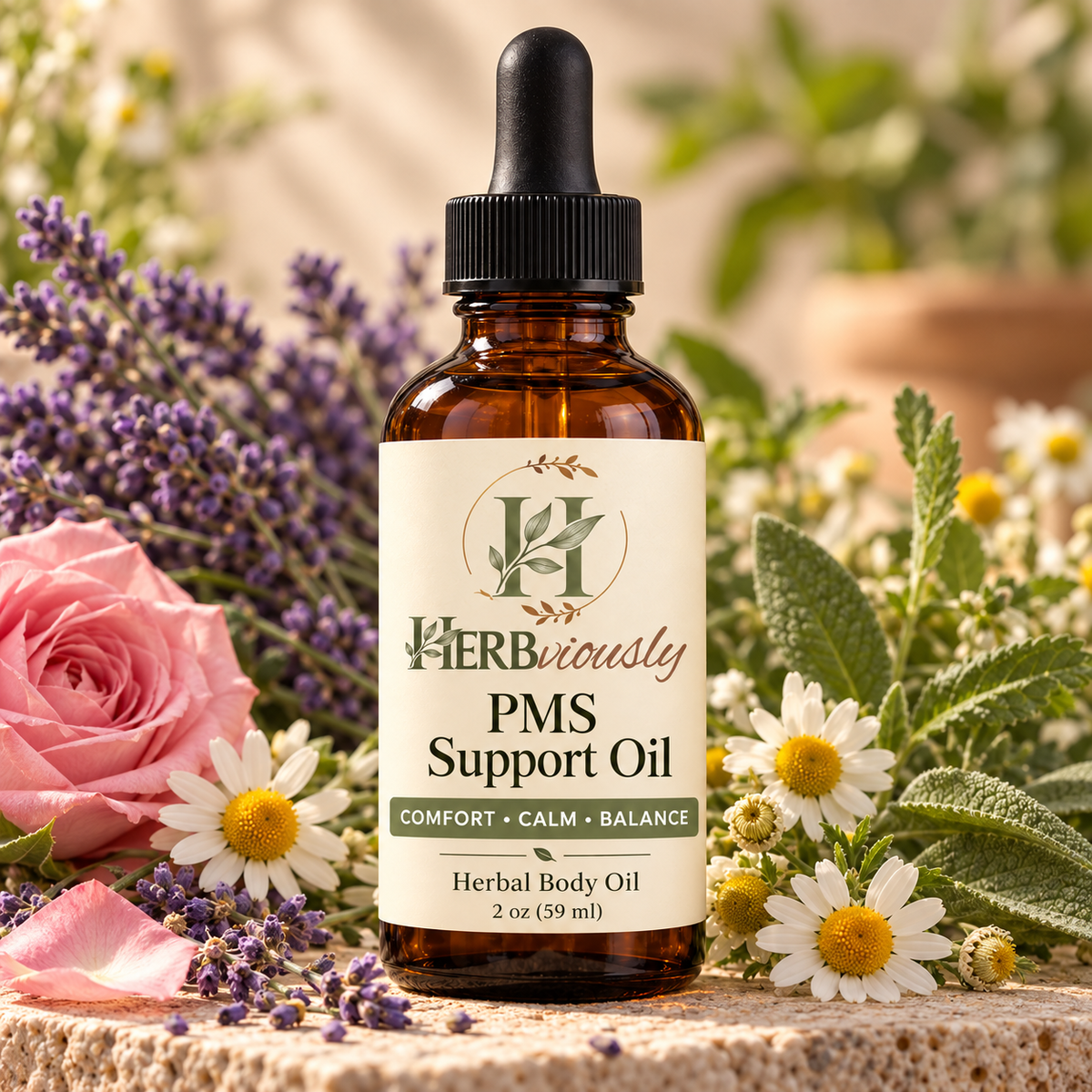 Cycle Comfort (PMS) Body Oil | Lightweight Botanical Oil for Cycle Comfort