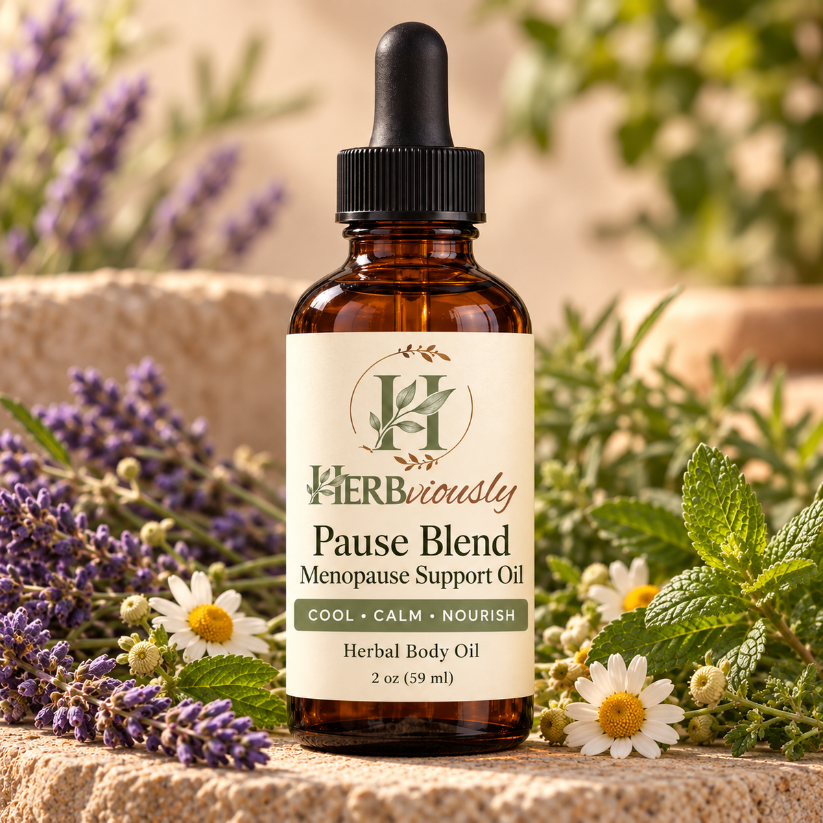 Pause (Menopause) Body Oil | Lightweight Botanical Oil for Midlife Body Care