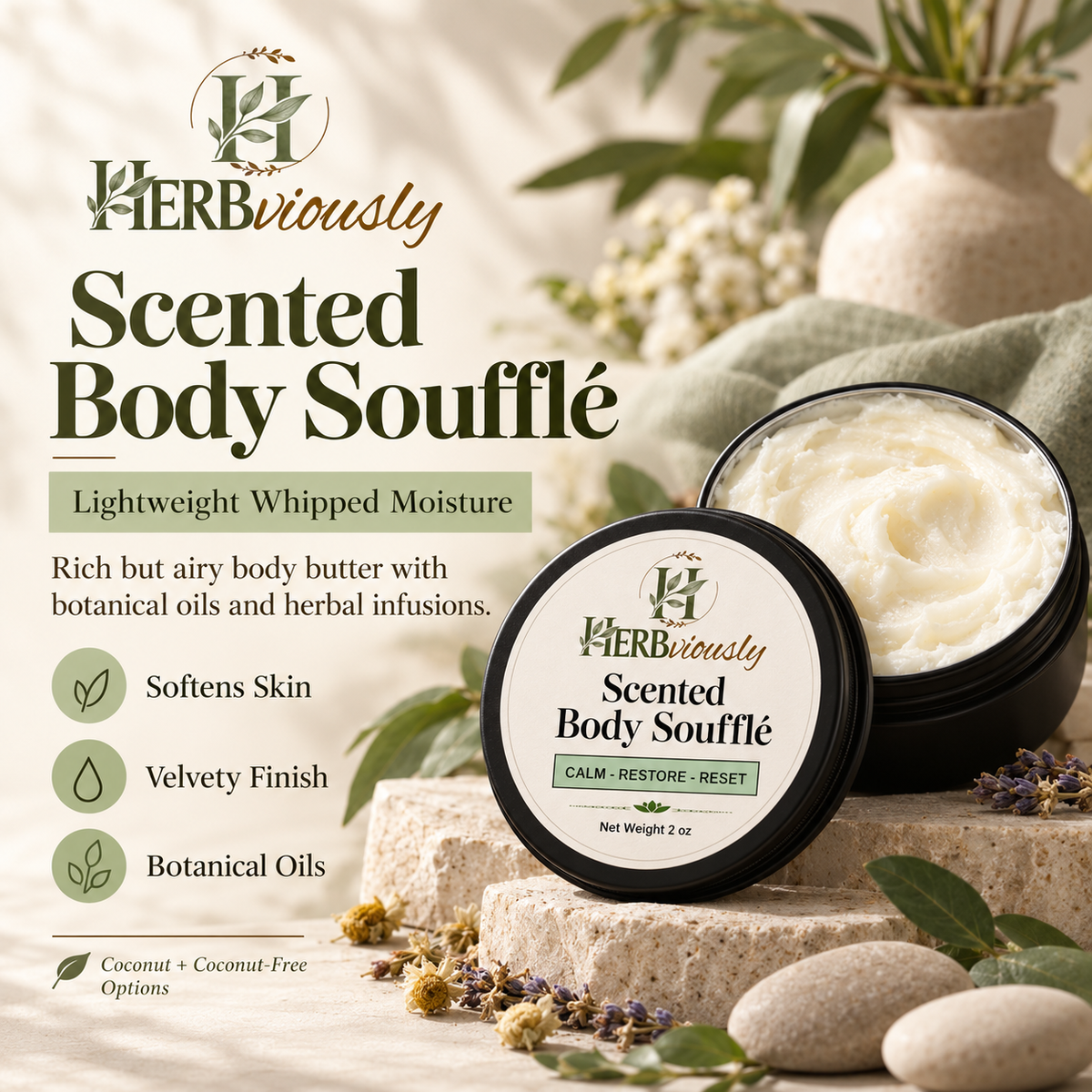 Luxury Body Soufflé | Whipped Body Butter for Soft, Moisturized Skin