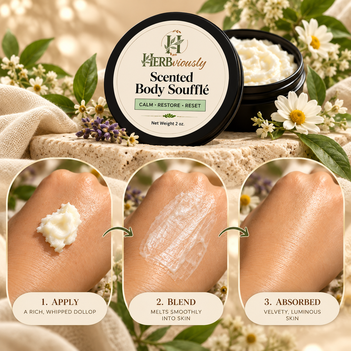 Luxury Body Soufflé | Whipped Body Butter for Soft, Moisturized Skin