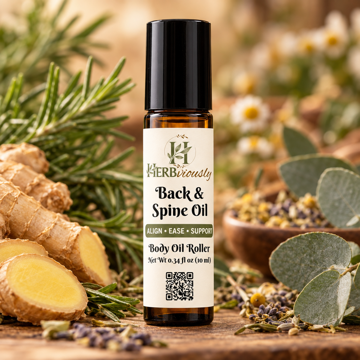Back & Spine Dry Body Oil | Lightweight Botanical Oil for Targeted Comfort & Daily Recovery